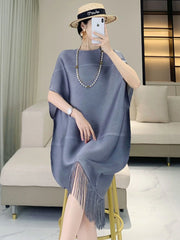 Luxury Plissé Oversized Tunic