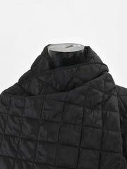 Luxury Diamond-Quilted Scarf Coat