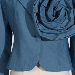 Couture Denim Blazer and Skirt