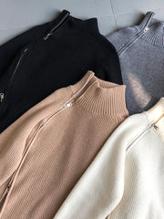 Luxury Ribbed Side-Zip Knit