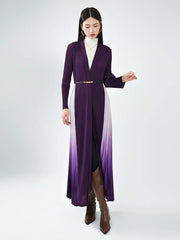 Truly Pleated Long Cardigan in Ombre