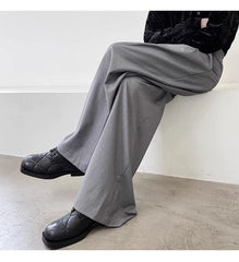 Men's Pleated Wide Baggy Pants | Luxury Streetwear