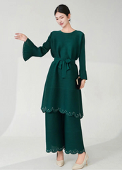 Luxury Pleated Trouser 2-Piece Set