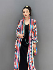Floral Luxe Long Sleeve Hand-Knitted Cardigan