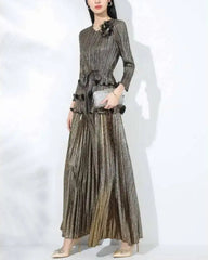 Luxury Formal Pleated Pants Set