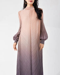 Luxury Ombré Pleated Dress