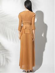 Japanese Plissé Floral Dress