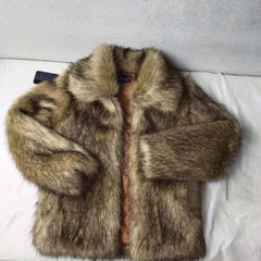 Men's Cozy Brown Faux Fur Coat | Thick & Warm