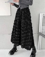 Luxury Floral Appliqué Skirt