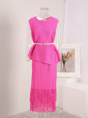 Truly Pleated Tank Top & Skirt