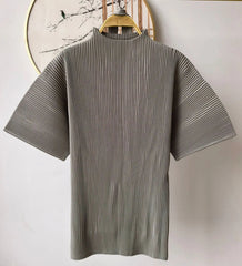 Plissé Flared Sleeves Top