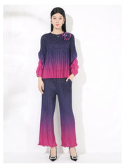 Truly Pleated Ombre Pant Set