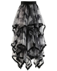 Couture Asymmetric Tulle Skirt