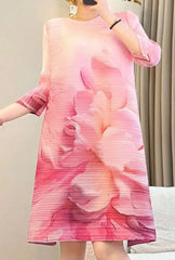 Luxury Pleats Floral Tunic Top