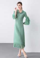 Luxury Cocktail Pleats Dress
