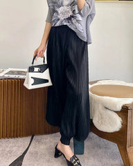 Luxe Flowy Plissé Trousers