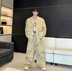 Men's Cargo Oversized Fit 2-Piece Outfit Set