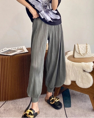 Luxe Flowy Plissé Trousers