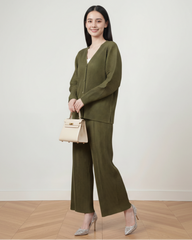 Luxury Pleated Top & Pant Set
