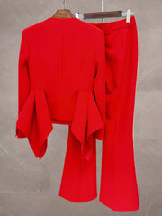 Women's Red Suit Set