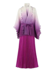 Chic Pleated Modest Skirt Set