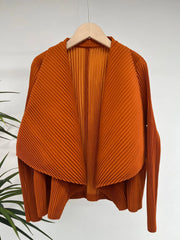 Luxury Pleated Waterfall Cardigan