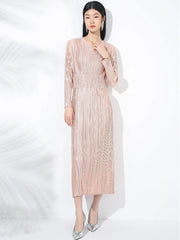 Luxury Pleated Cocktail Dress