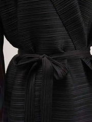 Truly Pleated Swirl Long Coat
