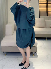 Modest Luxury Plissé Japanese Skirt Set