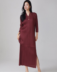 Luxury Plissé Tunic & Skirt Set