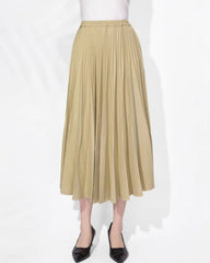Luxury Pleated Midi Skirt