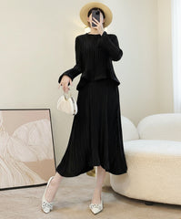 Plissé Sleeveless Dress & Cardigan