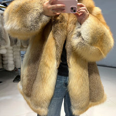 Heirloom Golden Island Fox Fur Grand Coat