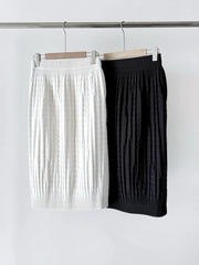 Quilted Pleated Jacket & Skirt