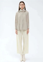 Japanese Pleated Hooded Jacket