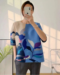 Truly Plissé Floral Blouse Top