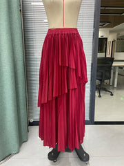 Women's Truly Pleated Long Skirt & Top Set