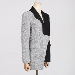 Couture Half-Tweed Half-Black Blazer