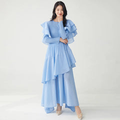 Luxury Pleats Ruffle Formal Dress