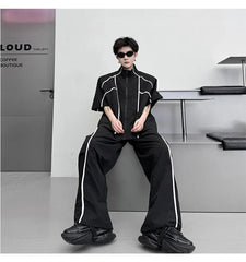 Men's Japanese Streetwear Baggy 2-Piece Set