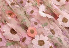 Luxury Floral Stretchy-Waist Skirt