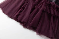 Luxe Formal Tweed Tulle Dress