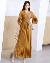 2-Piece Pleated Skirt Set