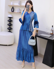 2-Piece Pleated Skirt Set