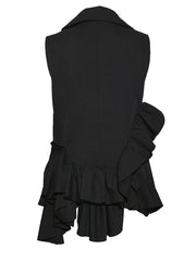 Luxury Ruffle Asymmetrical Vest