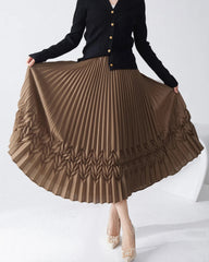 Luxury Sculptural Plisse Skirt