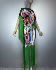 Formal Pleated Fringe Kaftan