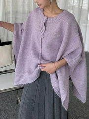 Luxury Knitted Poncho Sweater