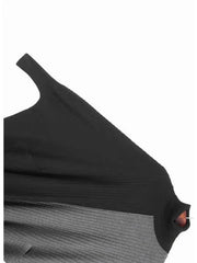 Asymmetric High-Neck Tunic