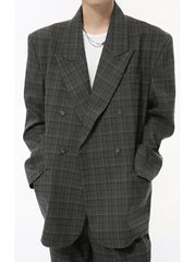 Men's Modern Plaid Suit Set